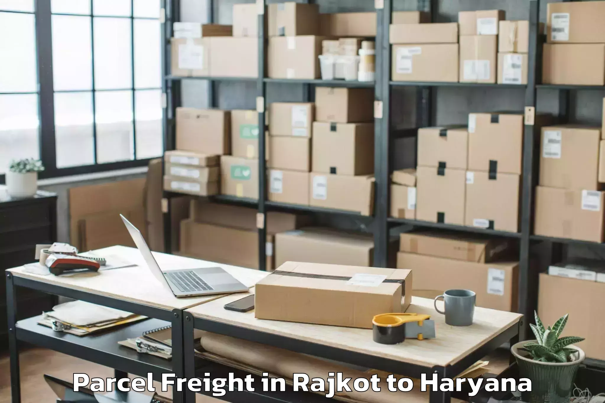 Efficient Rajkot to Kessel Mall Kurukshetra Parcel Freight